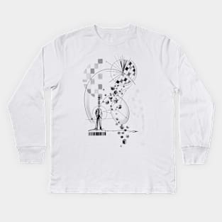 Science Fiction art illustration Kids Long Sleeve T-Shirt